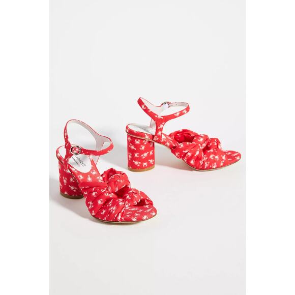 NEW Jeffrey Campbell Printed Knot Heel Sandals - Picture 2 of 4